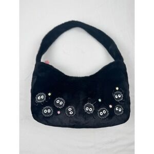 Studio Ghibli Spirited Away Shoulder Bag Soot Sprite Faux Furry Black Candy Star